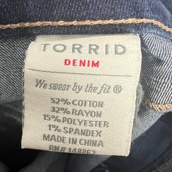 Torrid Womens 20R Jegging 3-Button Stretch Skinny Rock Classic Blue Denim Jeans - Picture 7 of 11